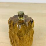 Pepper shaker gouged brutalist olive wood