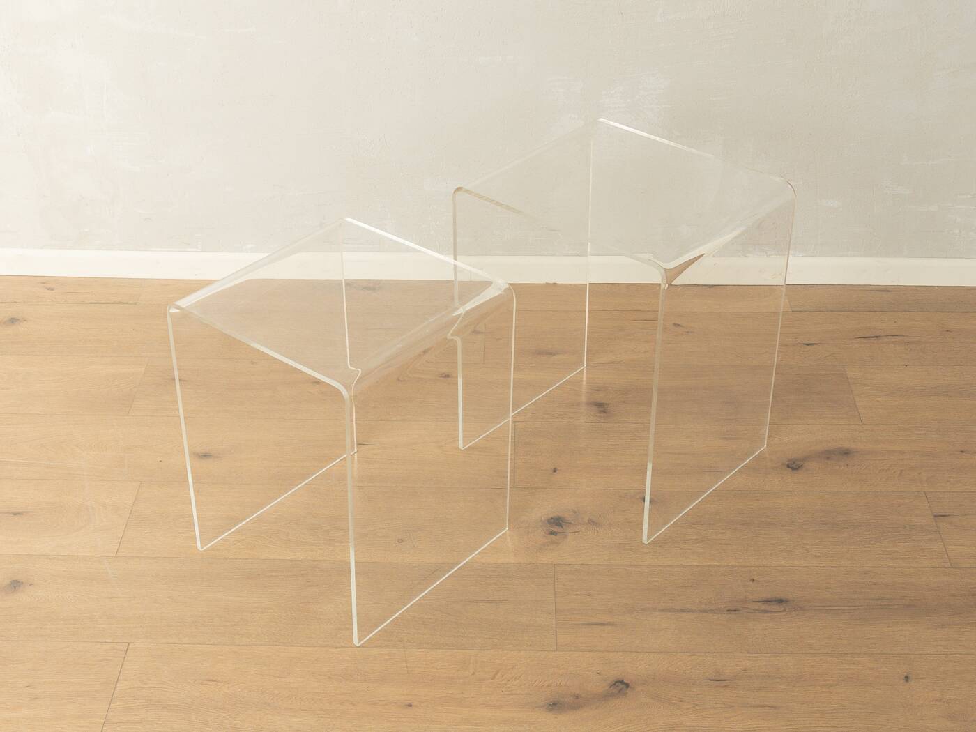 1960s acrylic side tables