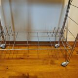 Vintage wheeled service in chrome-plated metal