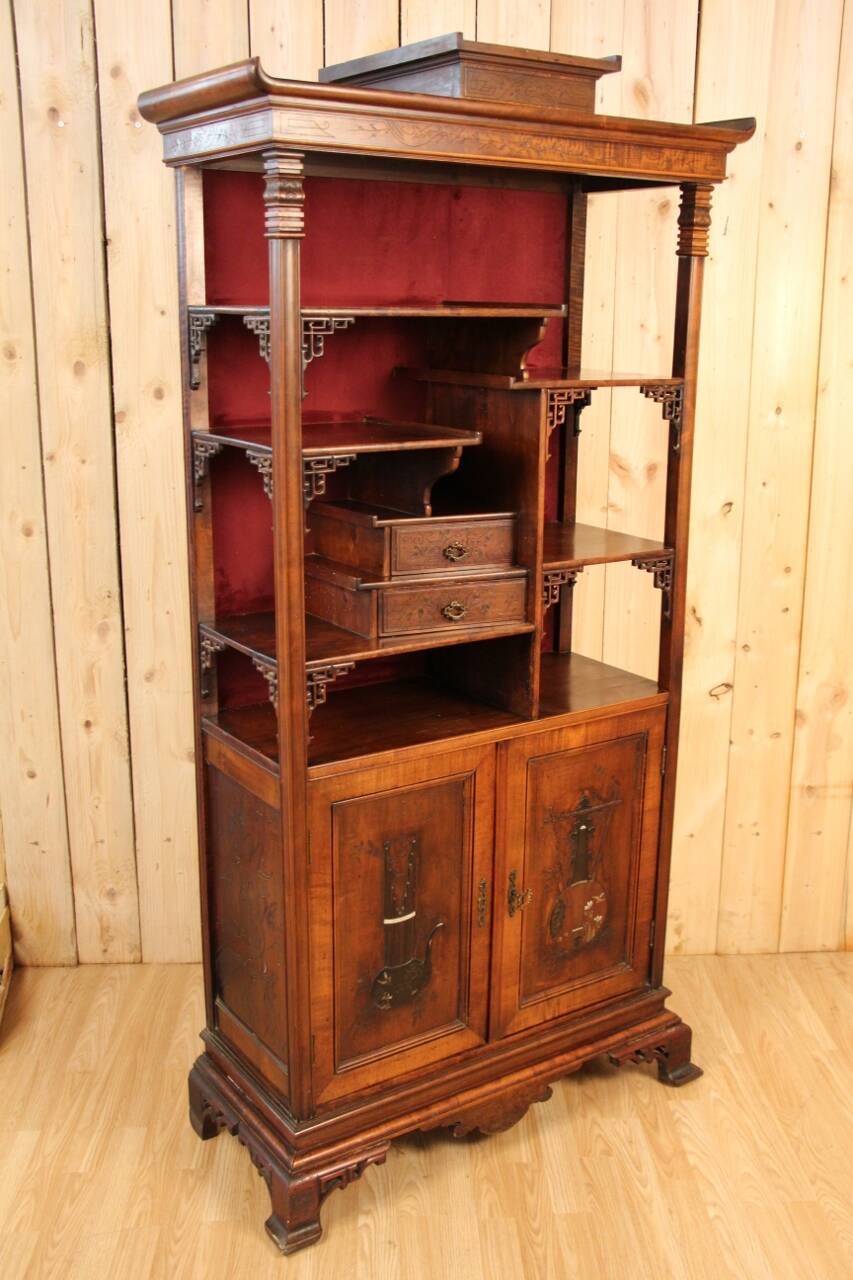Japanese collector's cabinet attributed to viardot