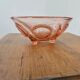 Art Deco pink glass fruit bowl on tripod stand - 1930s