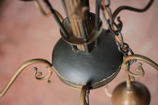 Suspension vintage, suspension laiton empire, suspension flèche