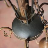 Vintage pendant light, empire brass pendant light, arrow pendant light