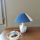 Vintage ceramic lamp 50s blue and yellow décor