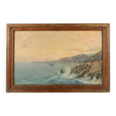 Tableau marine huile Georges Capgras 1898 toile Paul Foinet Paris