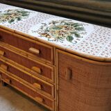 Rattan sideboard, year 70