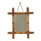 Antique Wooden Faux Bamboo Chinoiserie Mirror 40x34cm