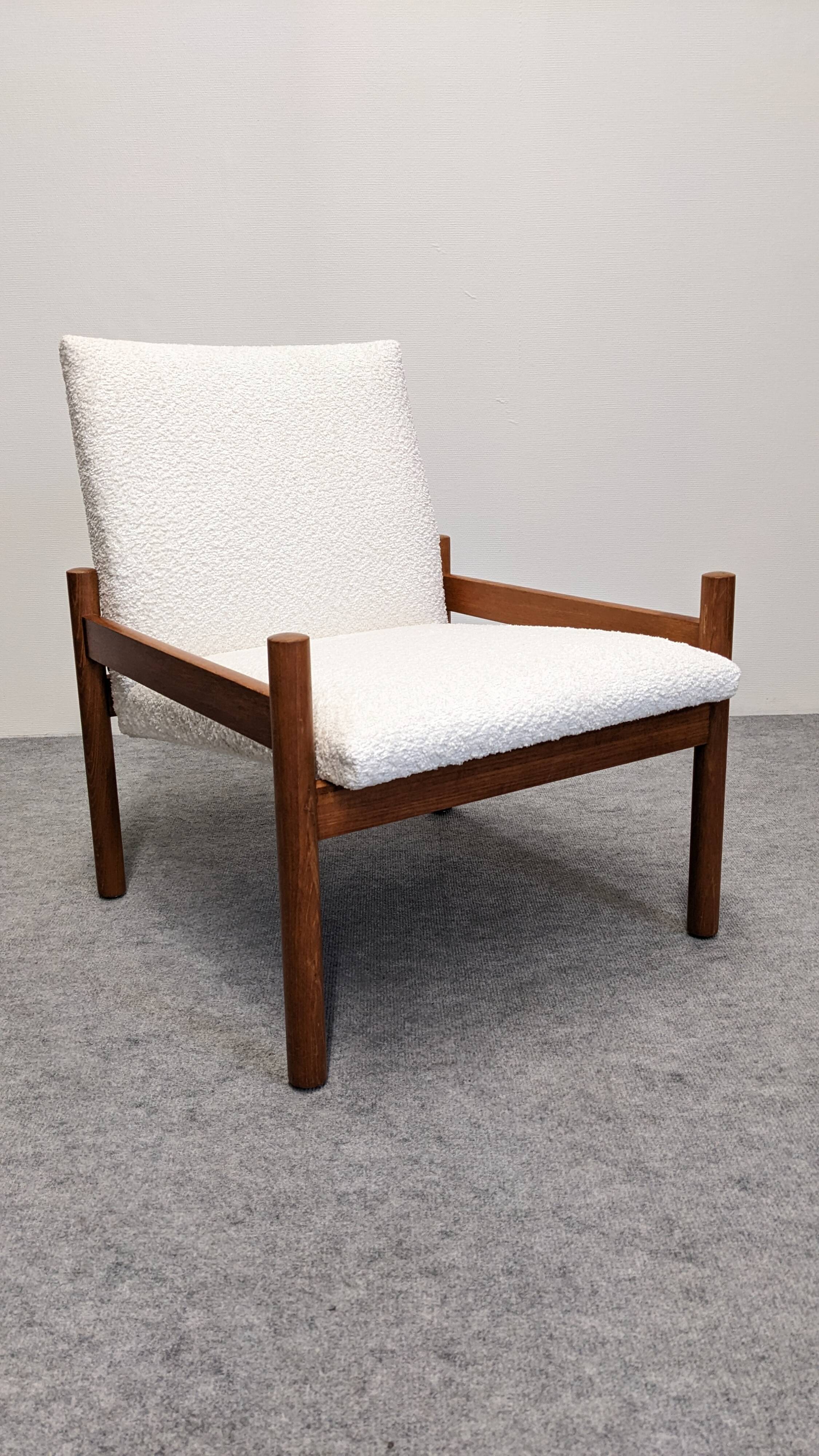 Scandinavian modernist rocking chair in teak, Denmark 1960.