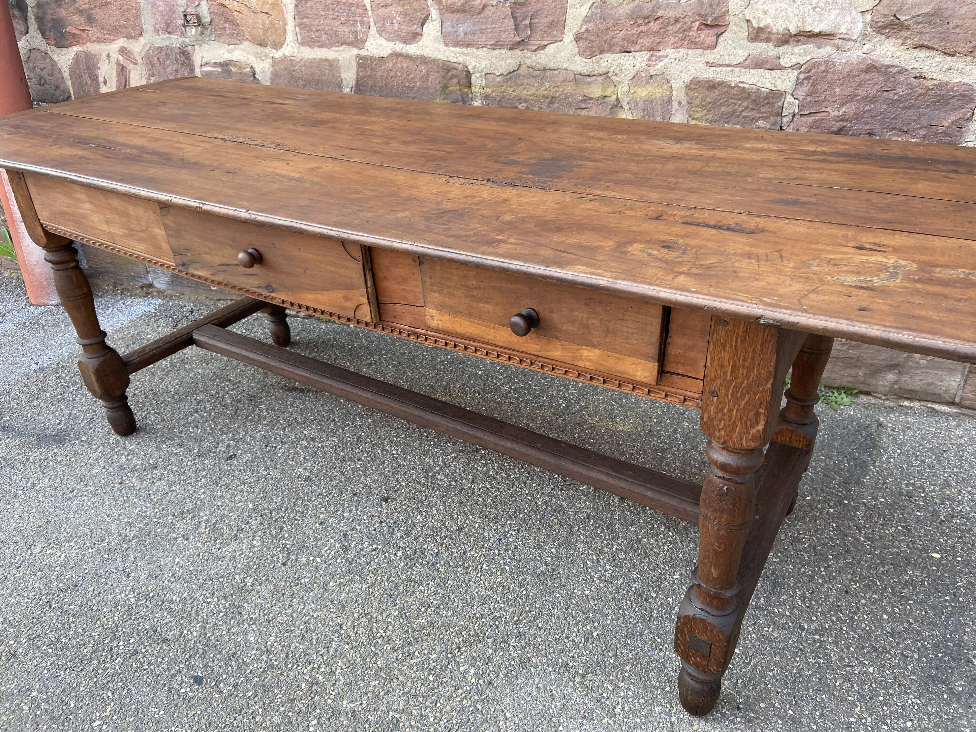 Large antique farmhouse table