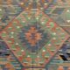 5x11 Green & Blue Tribal Turkish Vintage Kilim Rug 170x333Cm SK 35197