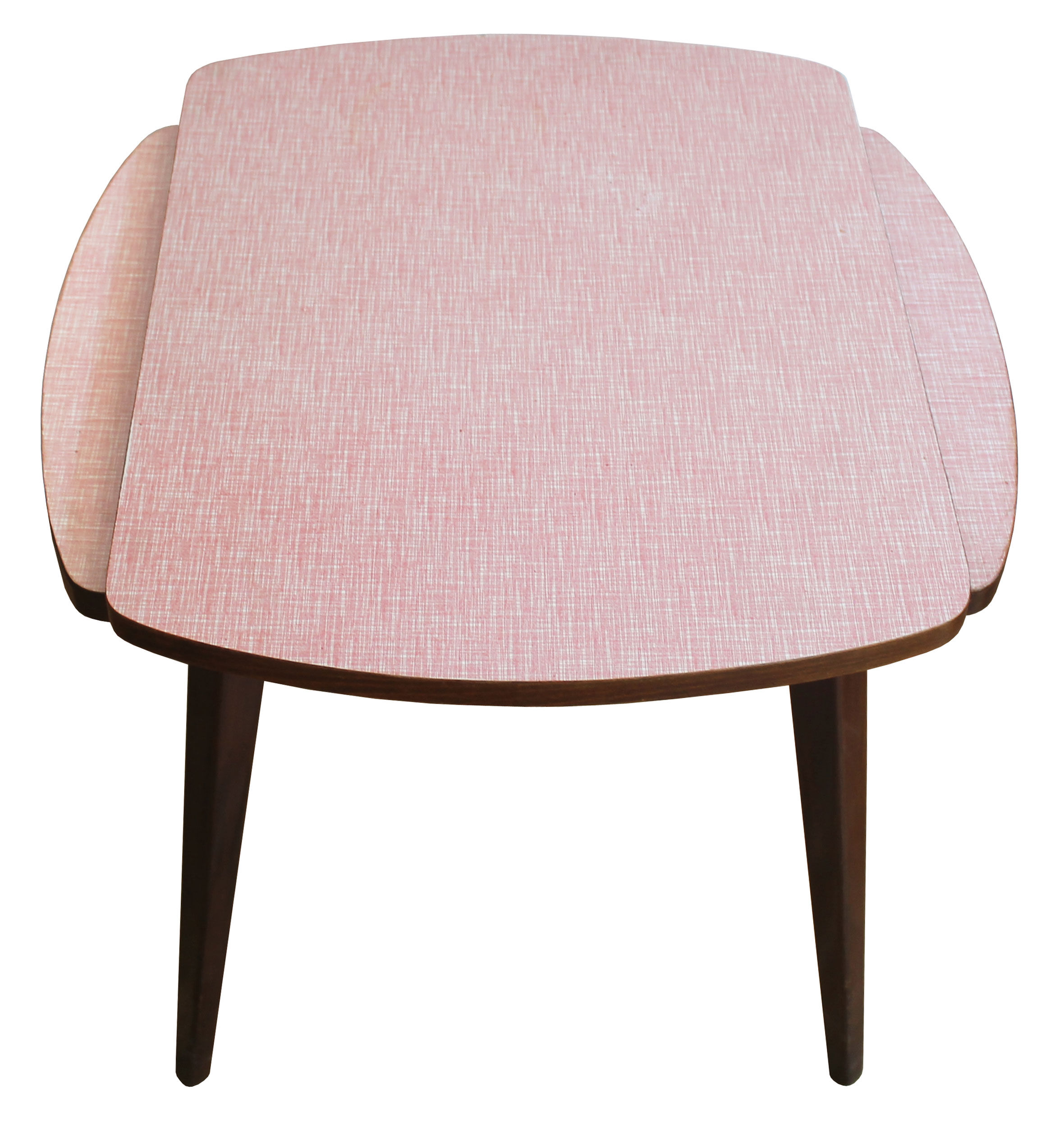Table d’appoint mid century avec plateau en formica réglable