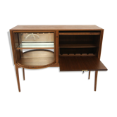 Scandinavian walnut bar cabinet, Sola Møbelfabrik Ganddal, Norway, 1960