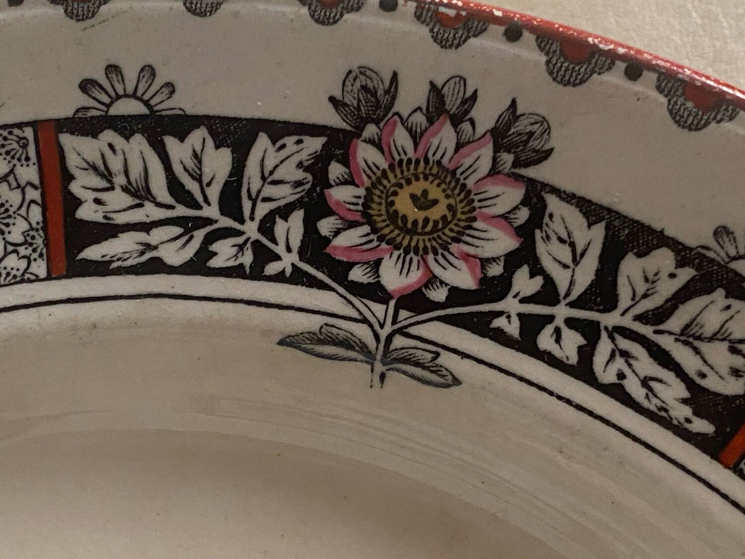 Mounted ironstone plate stamped Wedgwood