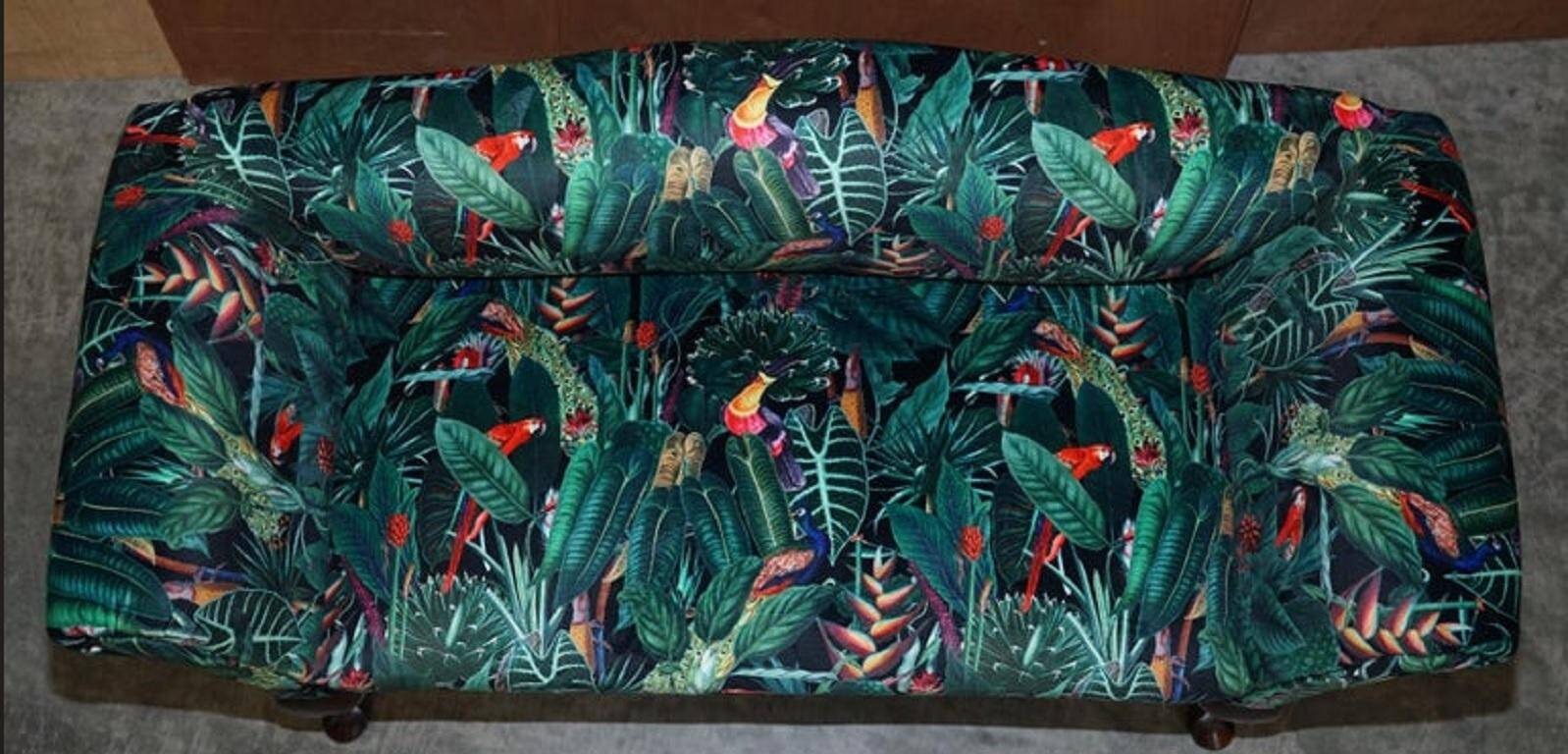 Mini canapé vintage en tissu Birds of Paradise