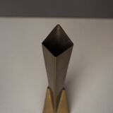 Cubist metal Vase attributed to WMF. 1930s