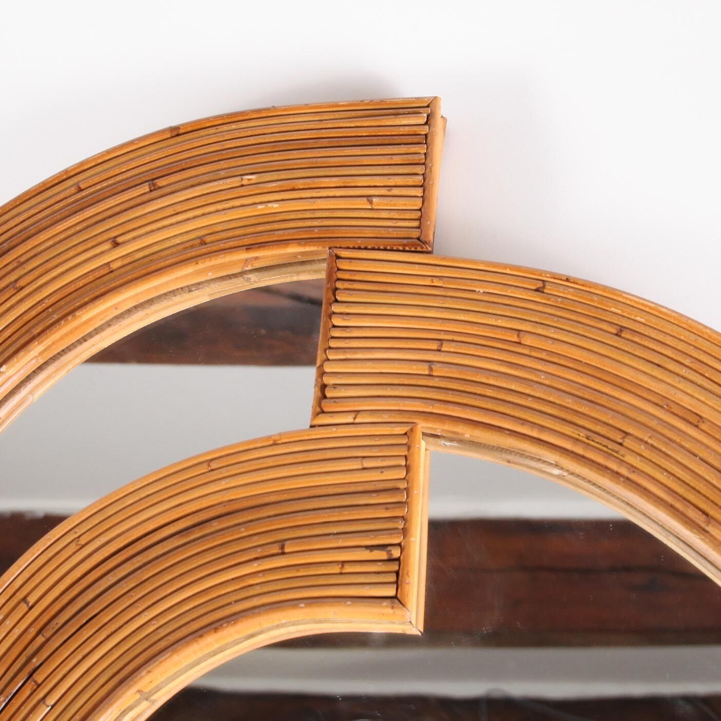 Large rattan mirror