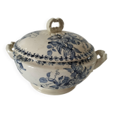 Antique ironstone tureen – Bordeaux MGB – blue floral decoration