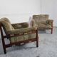 Paire de fauteuils brésiliens en palissandre années 70