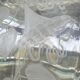 Antique bowl or salad bowl in engraved crystal, floral motif, signed "Delvaux P"