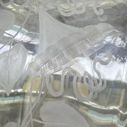 Antique bowl or salad bowl in engraved crystal, floral motif, signed "Delvaux P"