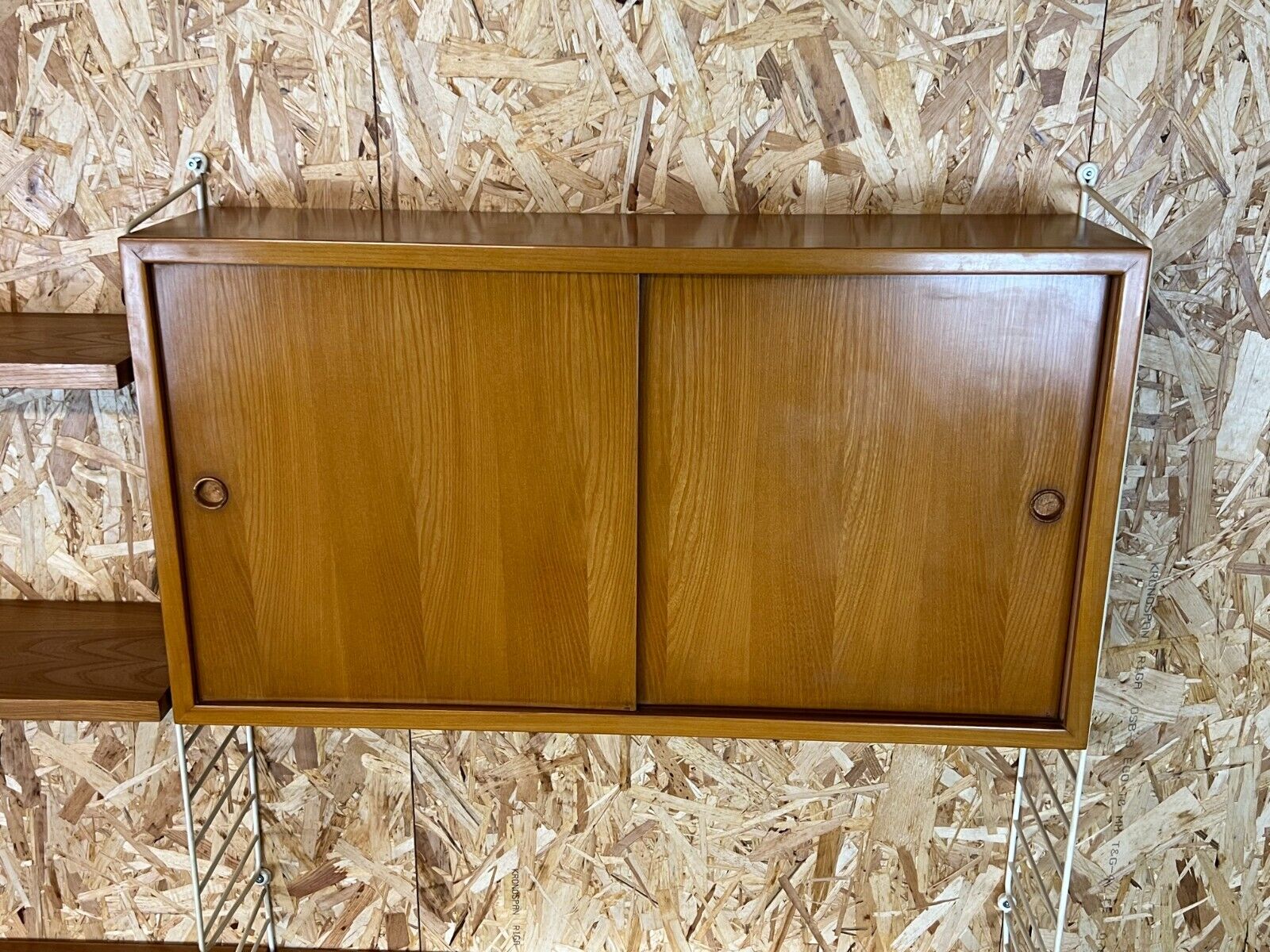 60s 70s teak string shelf module by Kajsa & Nils "Nisse" Strinning Sweden 60s
