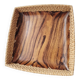Plateau en bois et rotin '80s - Vintage