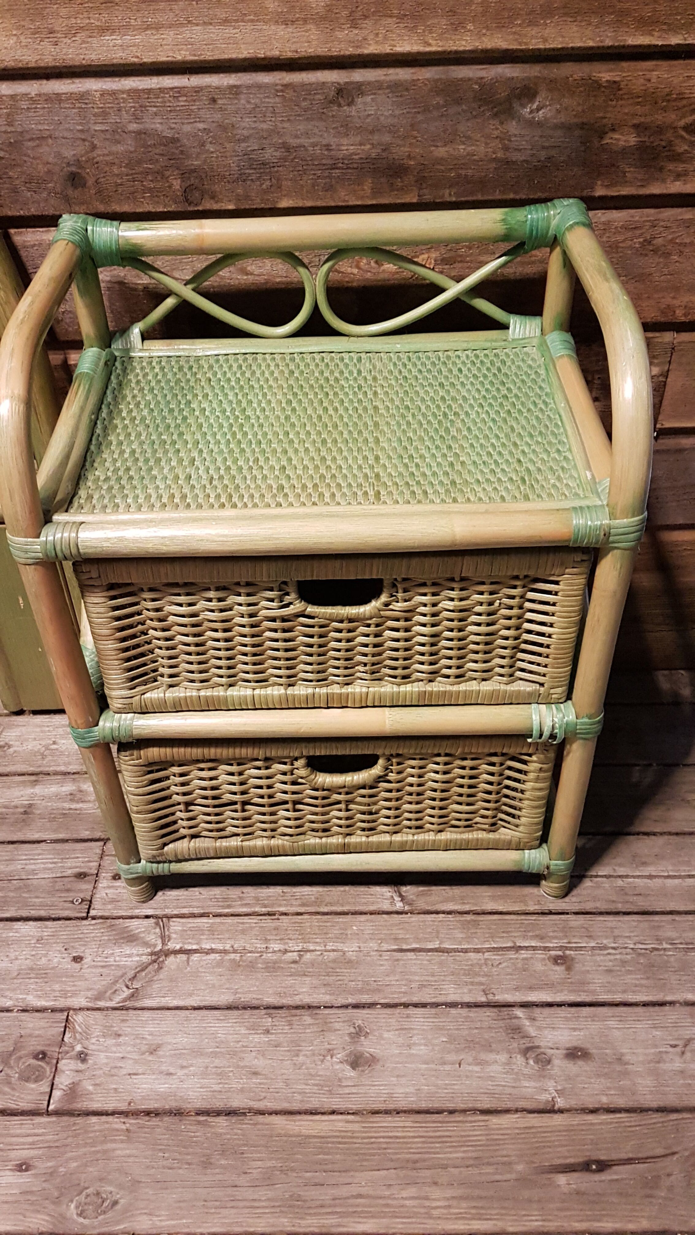 Bamboo headboard and its 2 bedsides