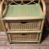 Bamboo headboard and its 2 bedsides
