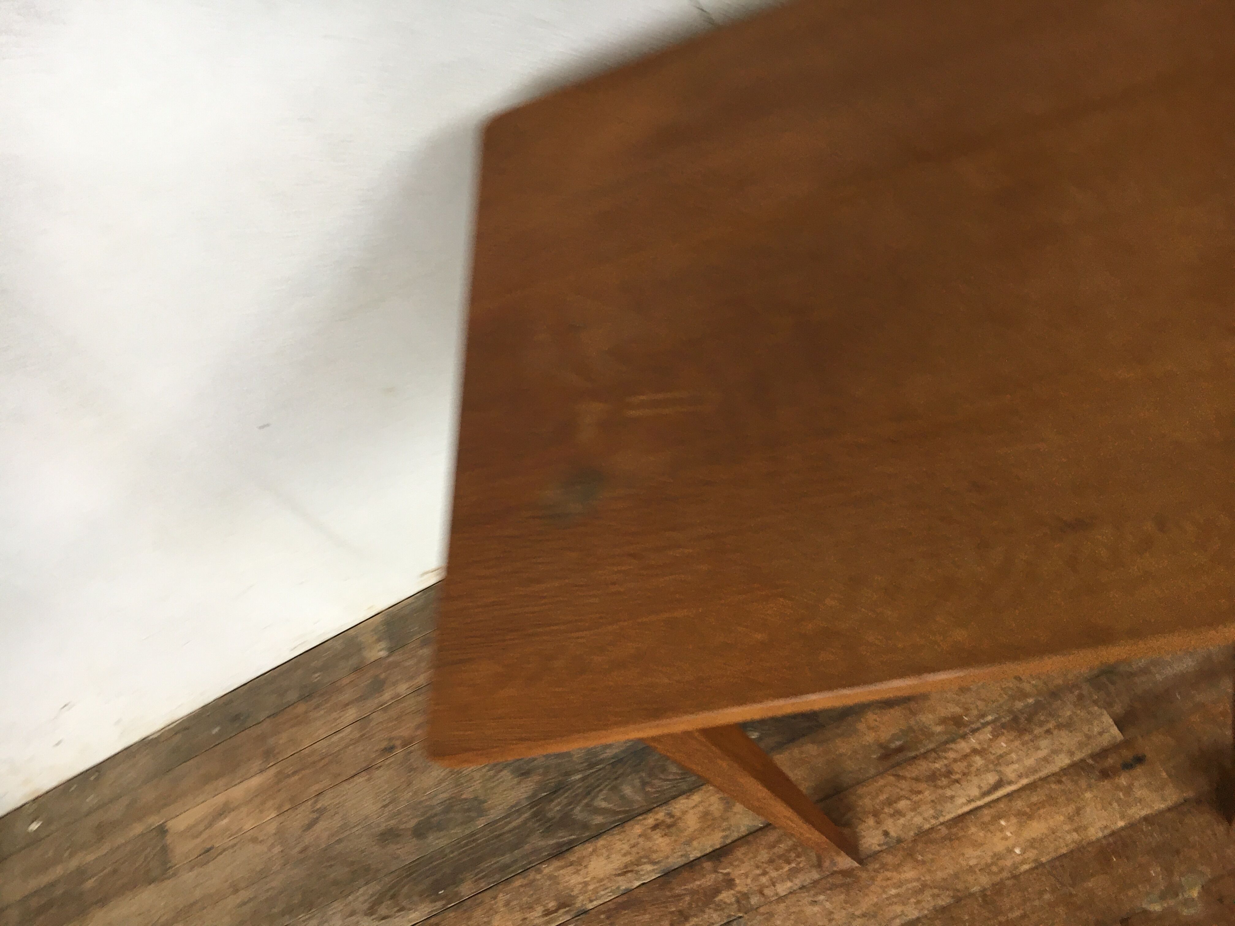 Table square vintage feet trumpet beech tray solid beech