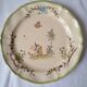 6 dinner plates with Moustiers de Longchamp decor. 1985