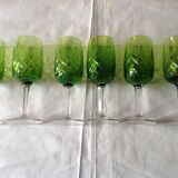 Old white wine glasses