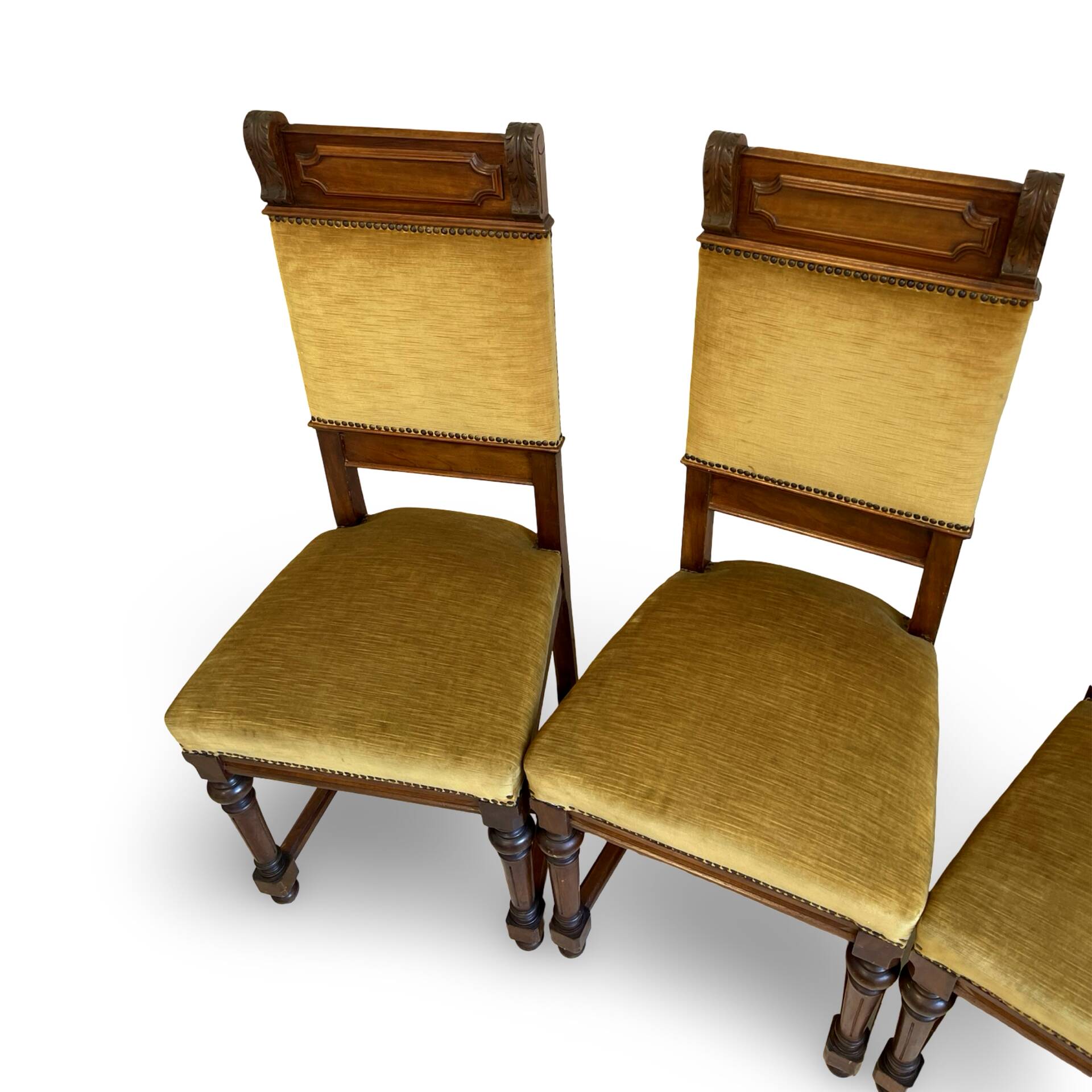 four Victorian dining chairs