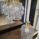 Suspension double globes antique blown glass moulded type Tynell