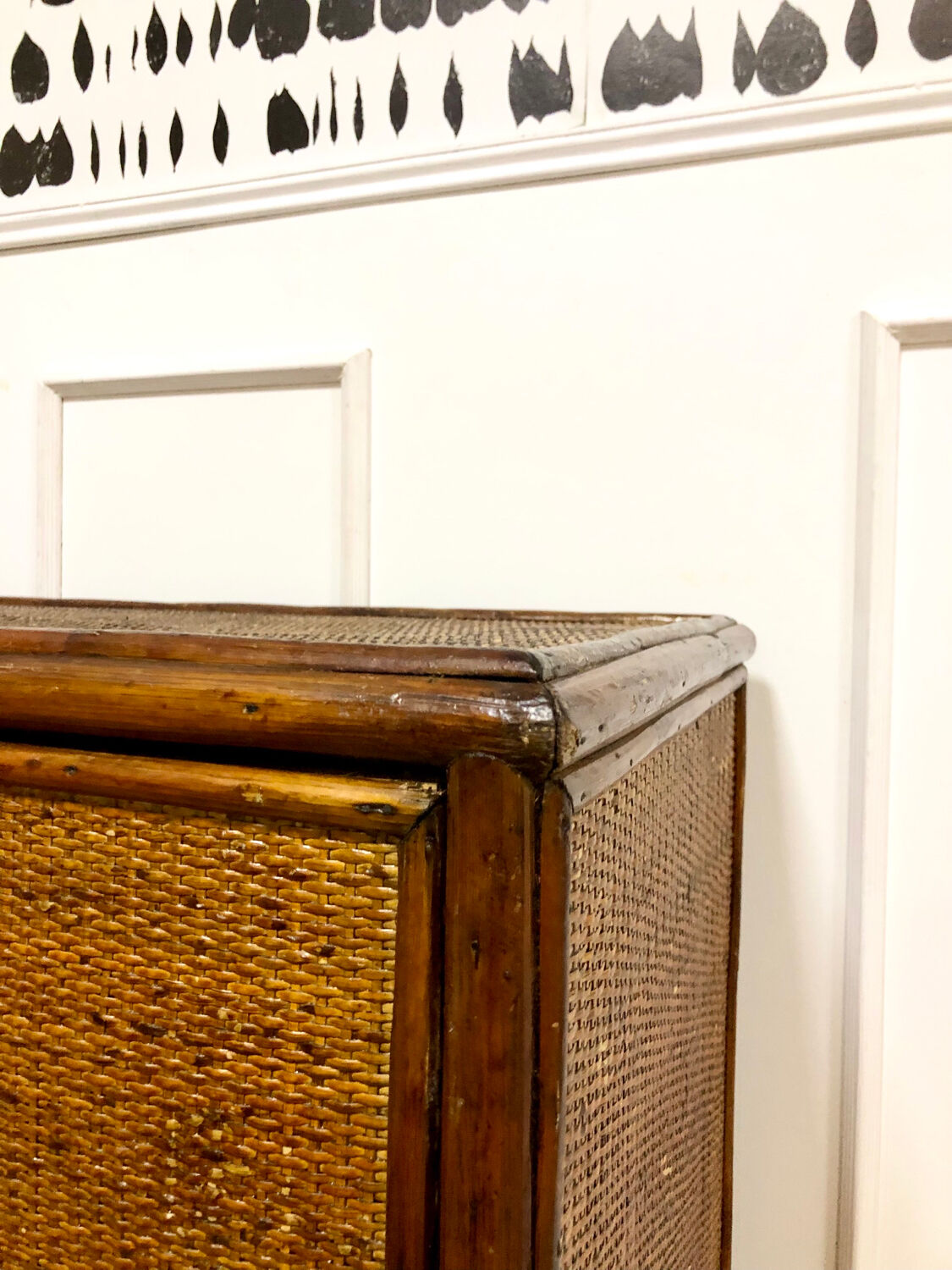 Vintage rattan sideboard