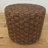 Straw rope pouf