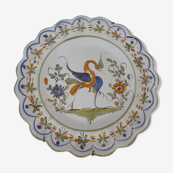 Decorative plate the handmade Toulouse faience