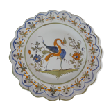 Decorative plate the handmade Toulouse faience