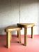Vintage brutalist nesting tables in solid wood.
