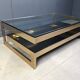 Vintage two tier belgochrom 23kt coffee table, 1970s