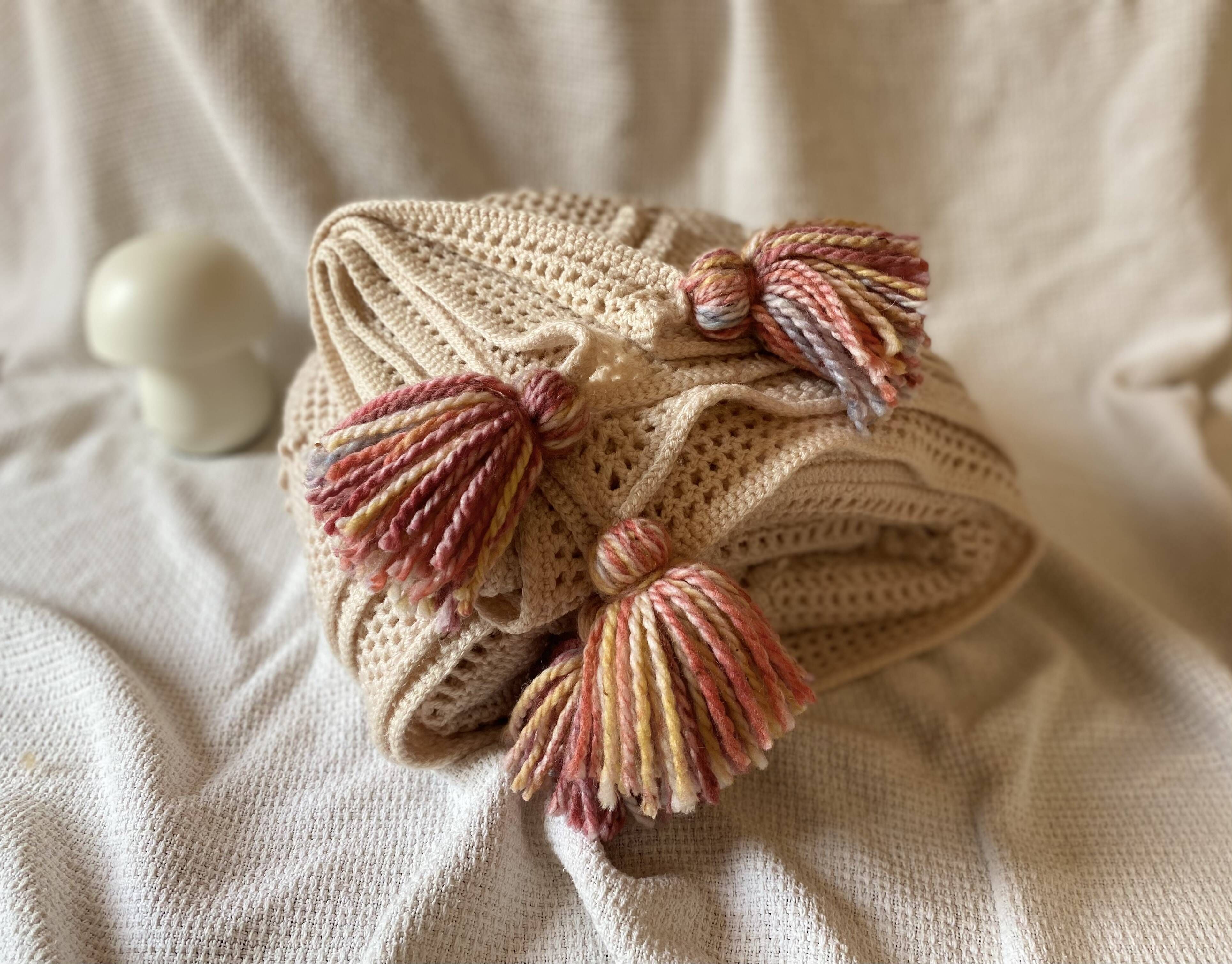 Bedspread - Wool blanket - Knitted