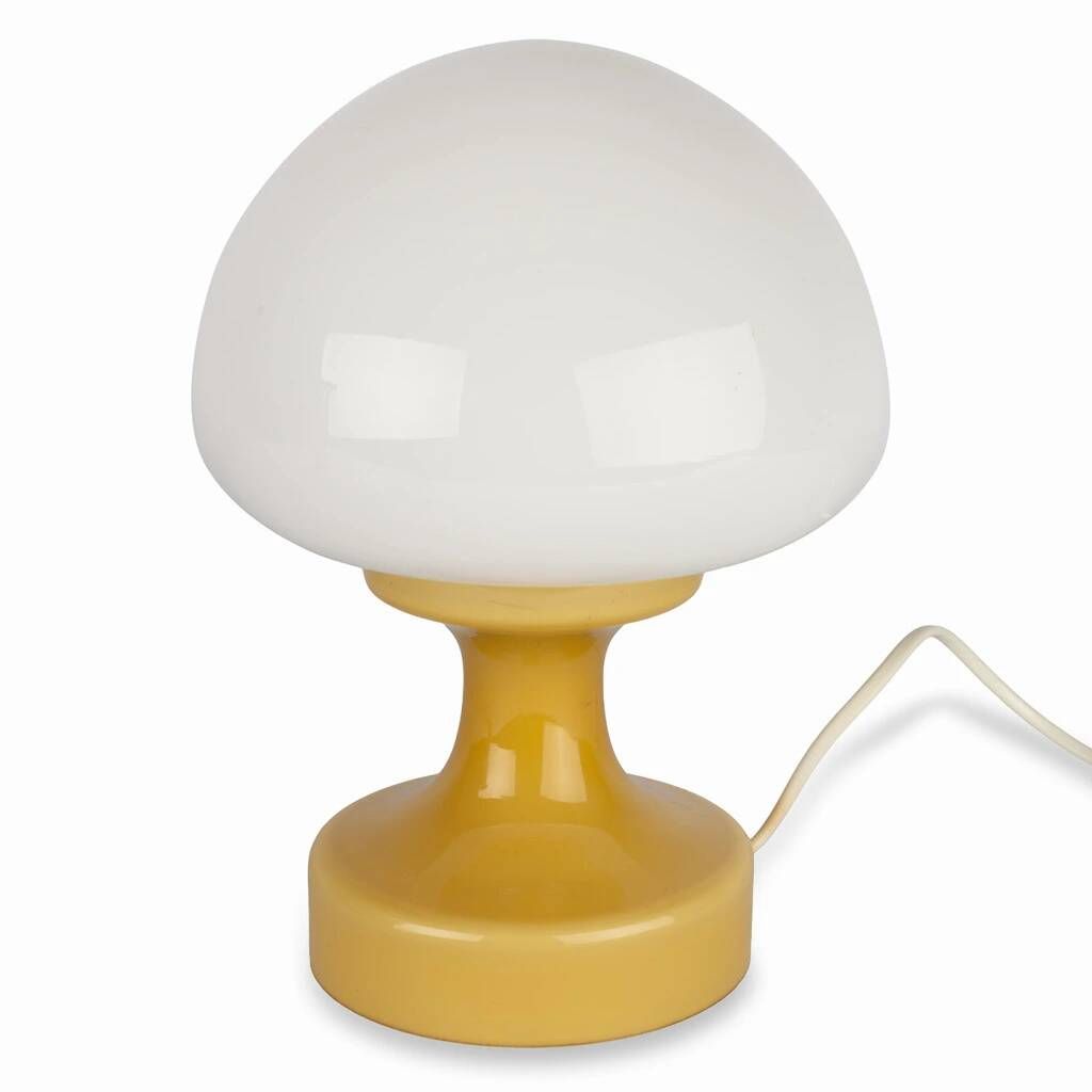 A blown glass table lamp in the Brussels style designed in the 1970s.