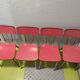 4 chaises formica rouge vintage