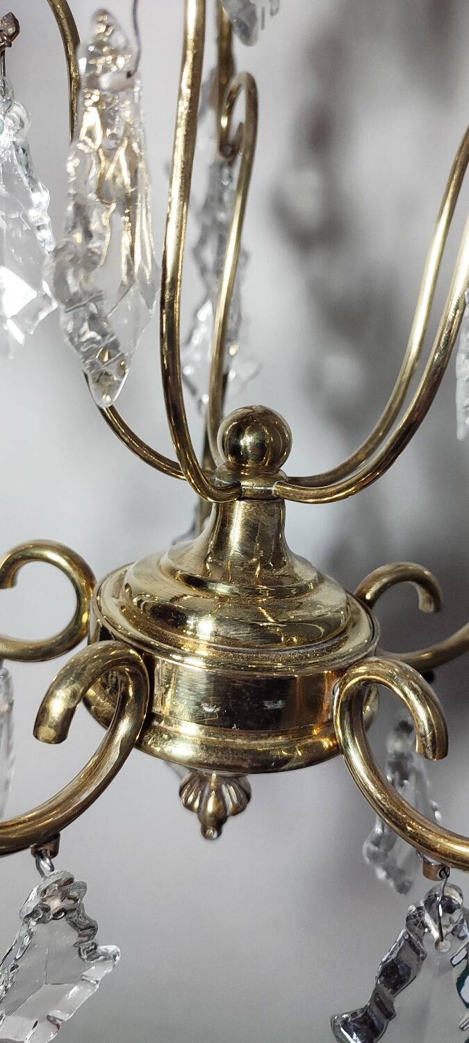 Plafonnier en cristal. Espagne, années 1950.