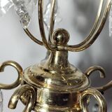Plafonnier en cristal. Espagne, années 1950.