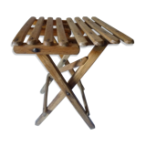 Wooden folding stool
