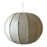 Italian suspension lamp, cocoon ball in resin, 1970s design.