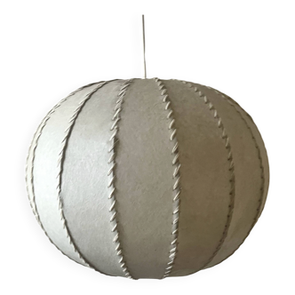 Italian suspension lamp, cocoon ball in resin, 1970s design.