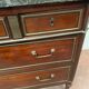Commode style Lois XVI in mahogany Top of veined gray marble XIX century