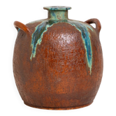 Large Handmade Ceramic Vase with Drip Glaze