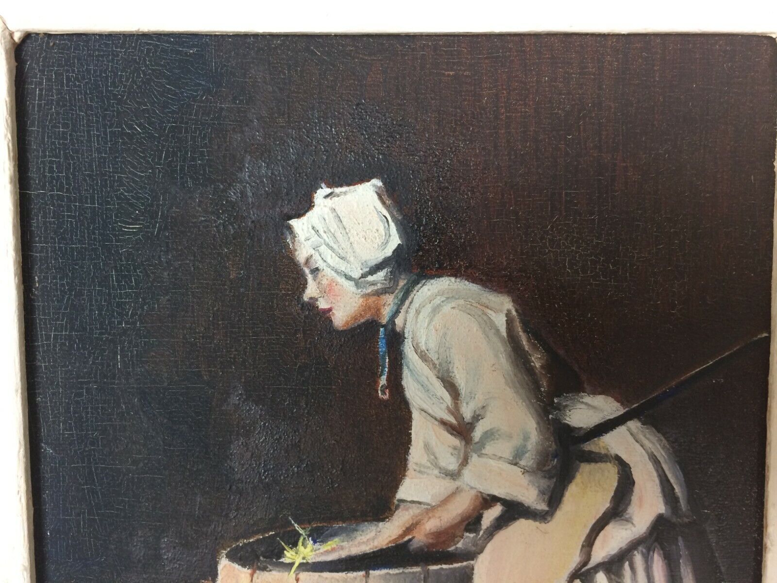 Painting The Scrubber painting on wood reproduction